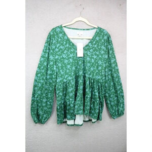 True Craft Long Sleeves Tiered Babydoll Tunic-Size XL-New w/Tags-Cottagecore